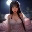 用户夜读控Mia头像，戴耳机的女性，柔和室内光线